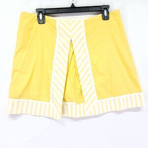 Lilly Pulitzer Women's Skort Yellow Size 10 A-Line Pleated Preppy